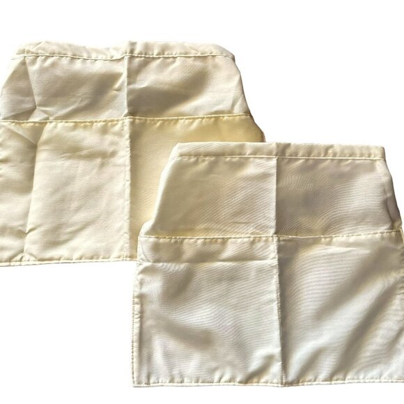 NWOT Bundle of 2 Waist Aprons 2 Large Deep Pockets Pale Yellow Server Garden New - Picture 1 of 3